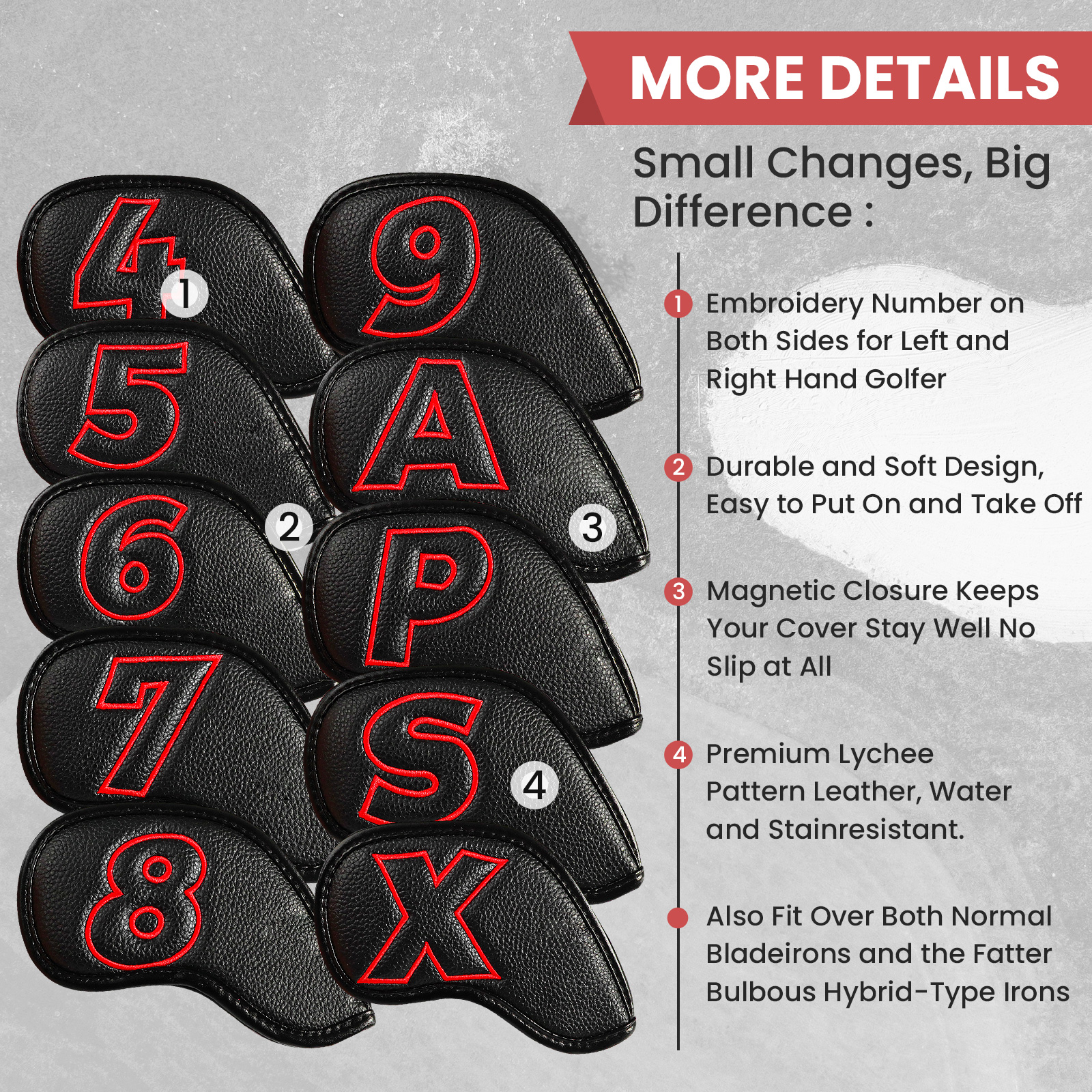Golf Iron Covers Set Strong Ma - Golf Club Iron Set ulasan dan harga
