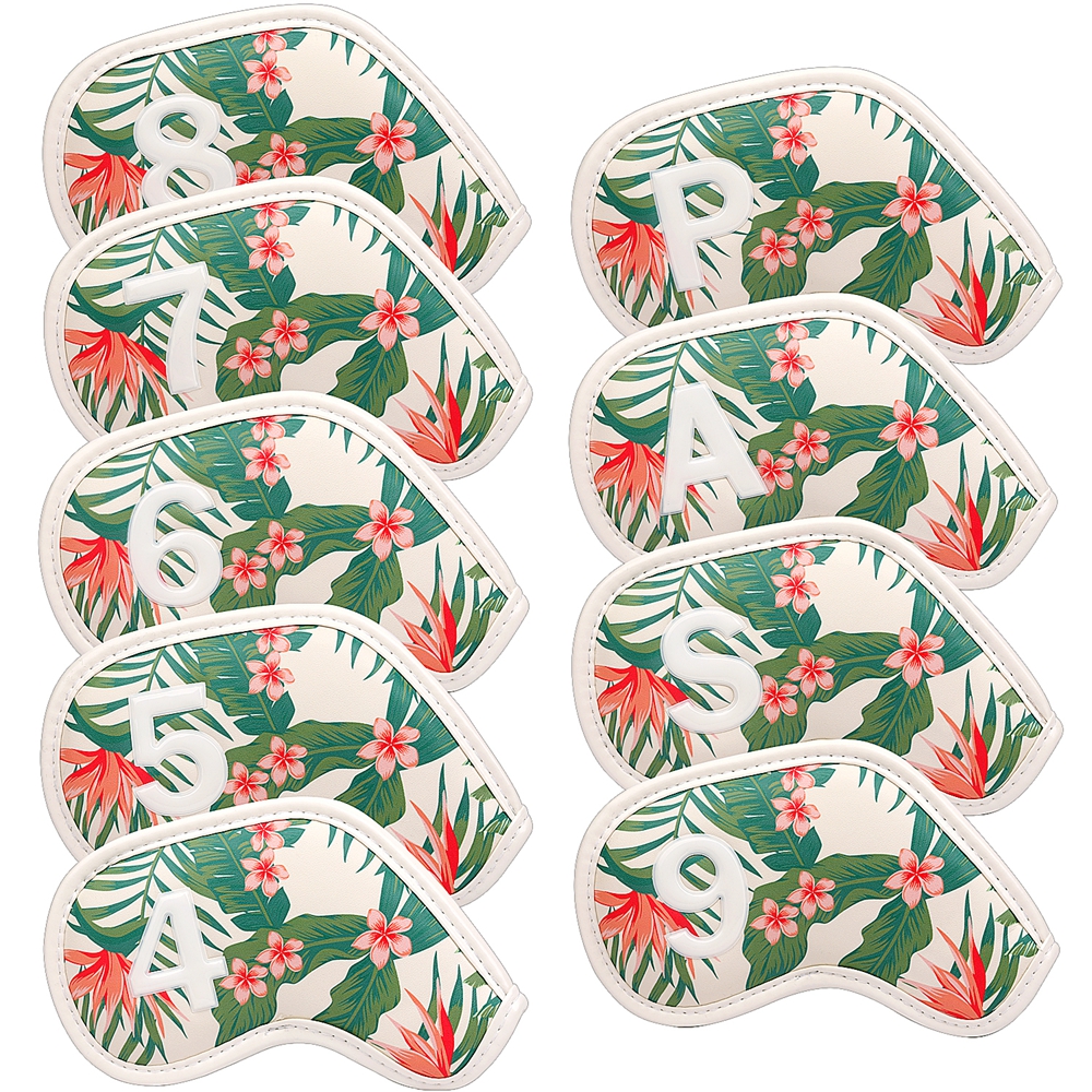 9pcs a Set PU Leather Hawaiian - Golf Club Iron Set ulasan dan harga