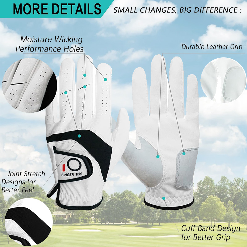 5 Pcs Golf Gloves Men Leather  - Golf Equipment Wholesale ulasan dan harga